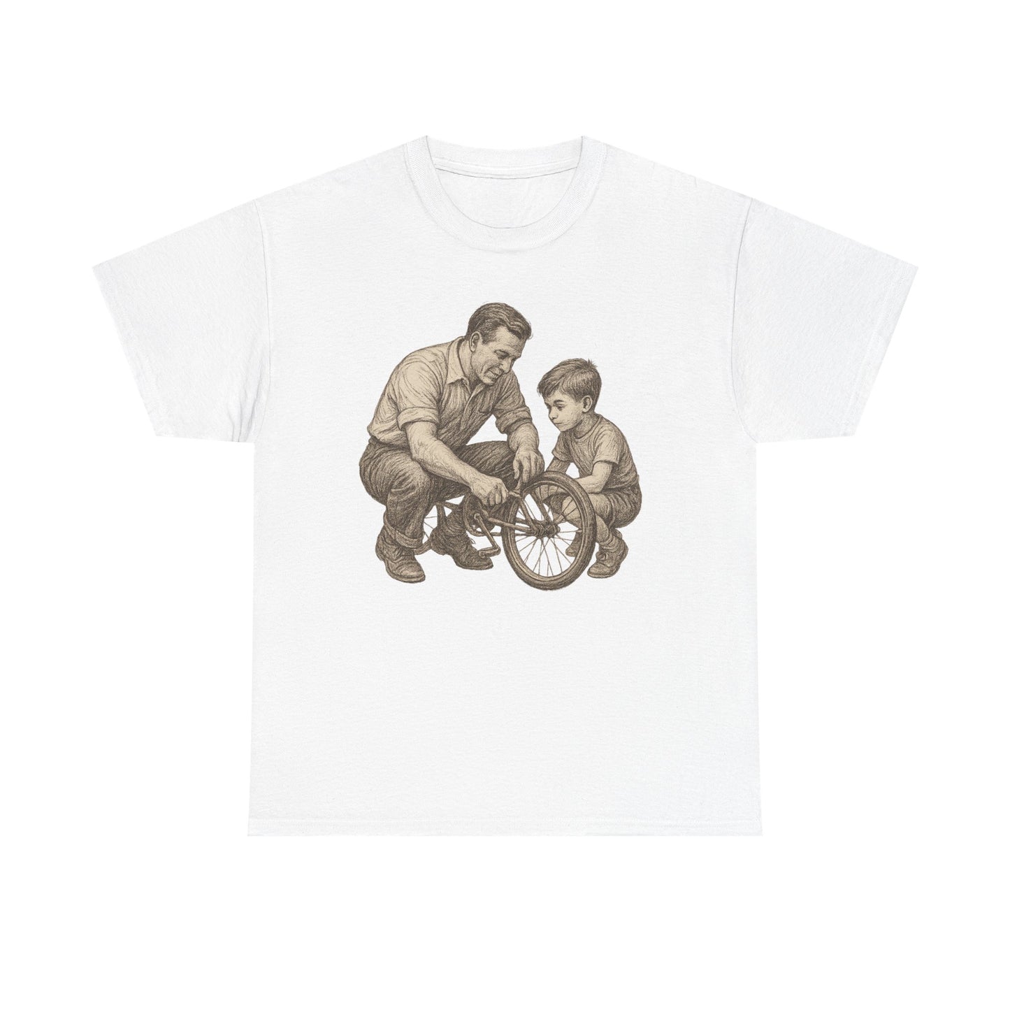 Vintage Bike Fixing Unisex Tee