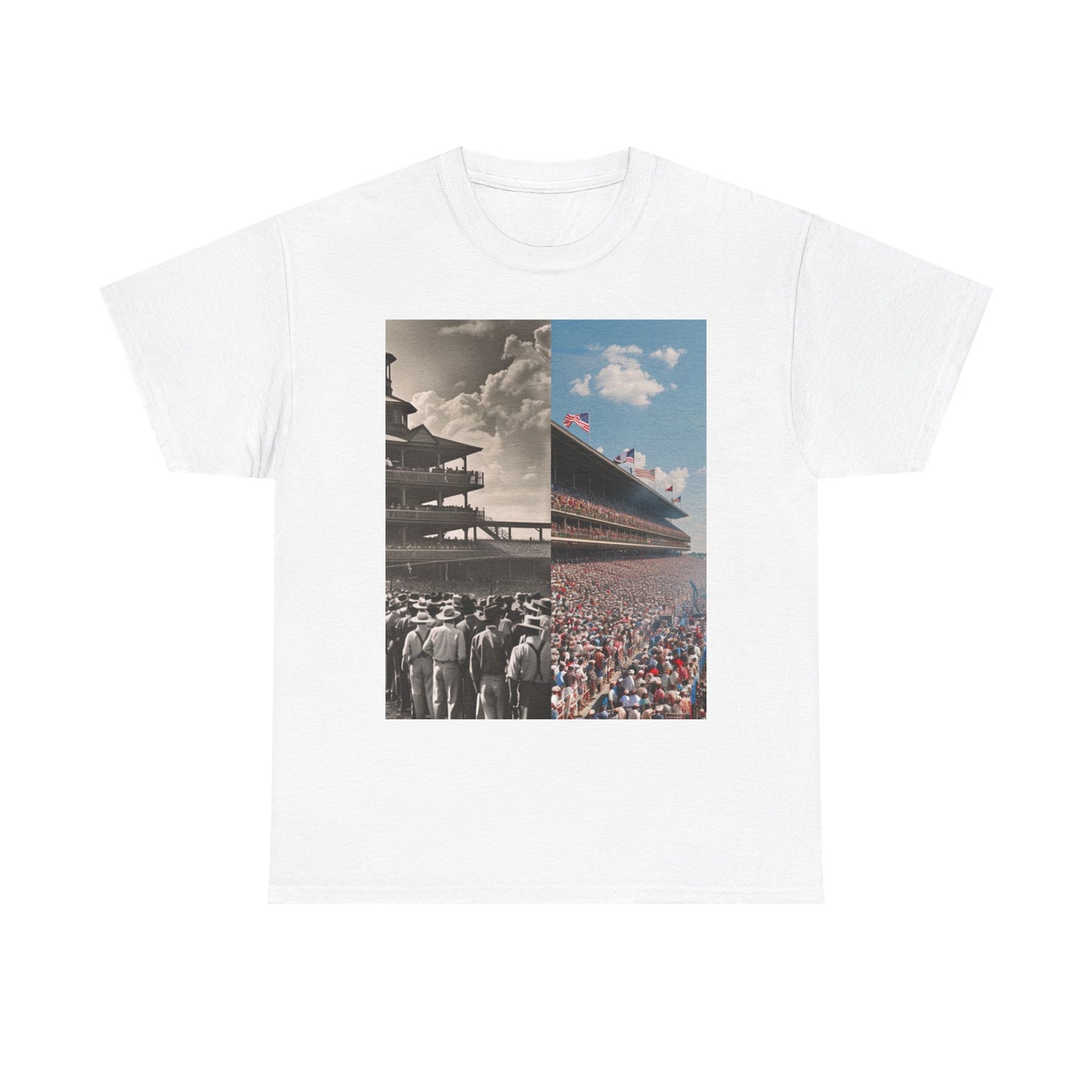 IndyCar Tee - Roaring Racecar at Indianapolis Motor Speedway
