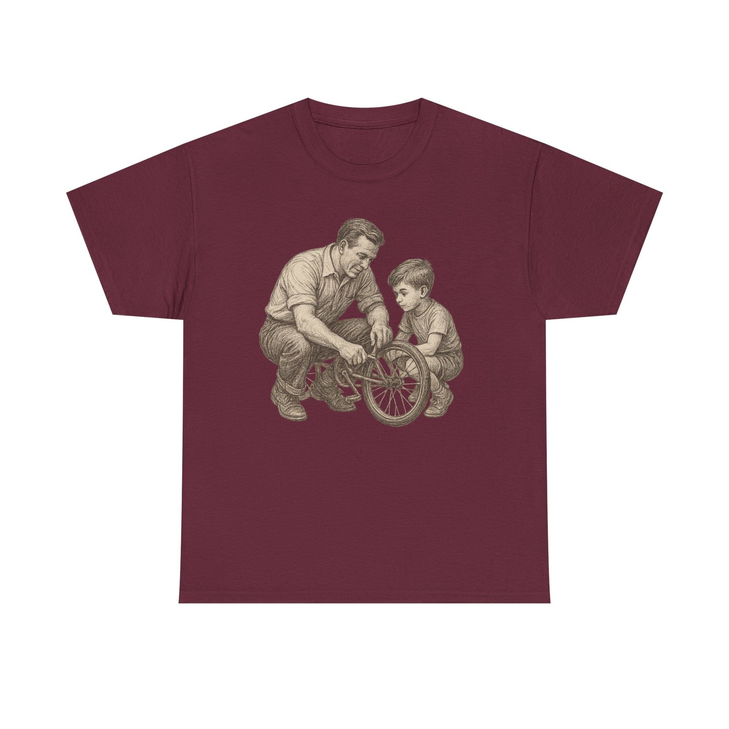 Vintage Bike Fixing Unisex Tee