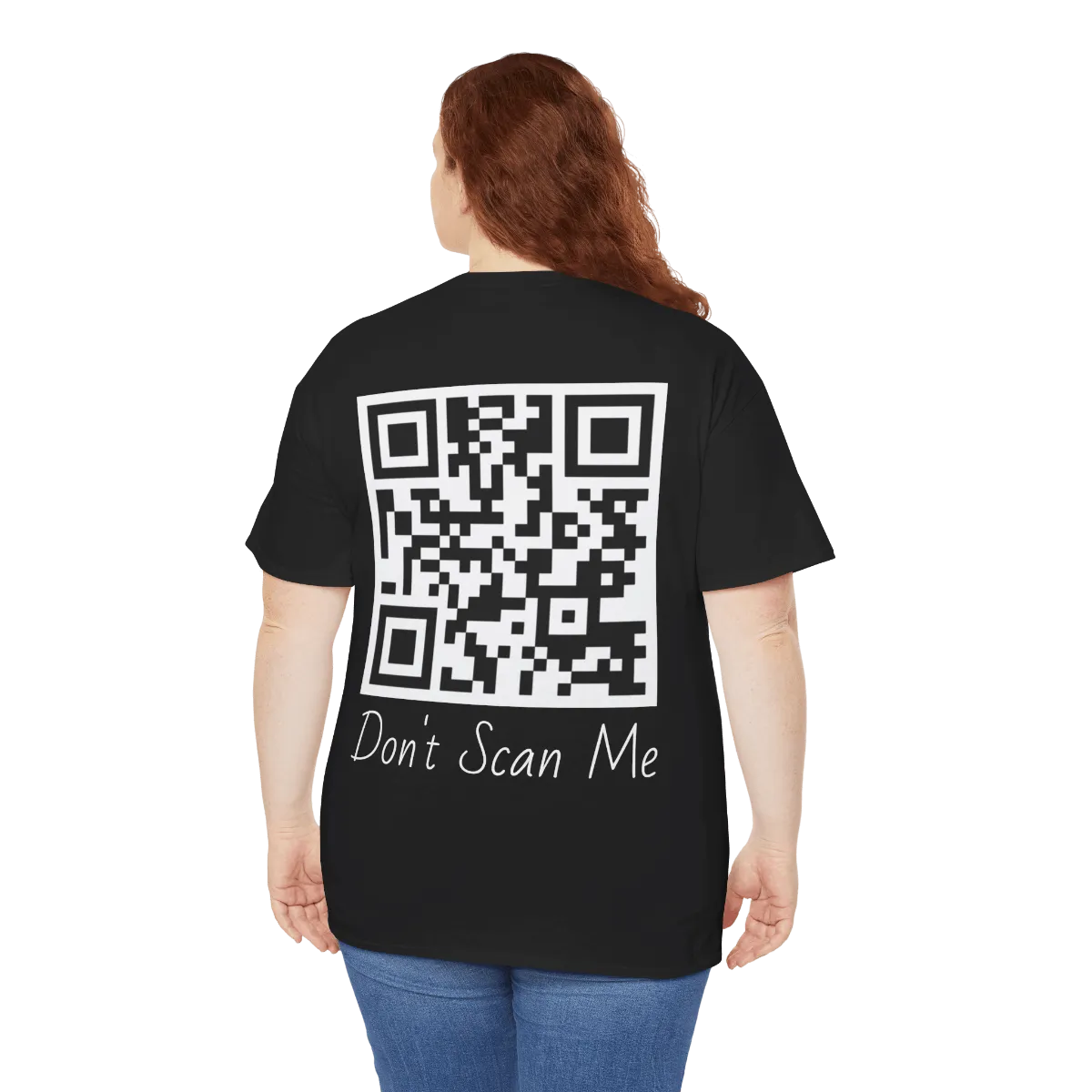"Don’t Scan Me" QR Code Front & Back Shirt – Keep an Open Mind