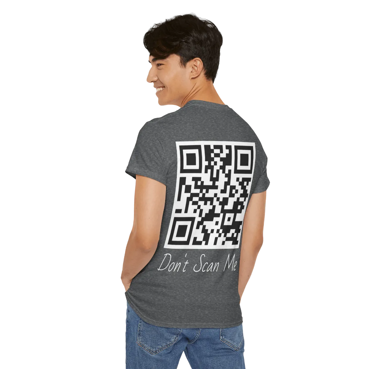 "Don’t Scan Me" QR Code Front & Back Shirt – Keep an Open Mind