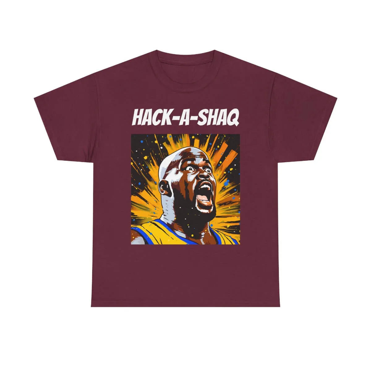 "Hack-A-Shaq" Comic-Style T-Shirt – Shaquille O’Neal Basketball Humor Tee