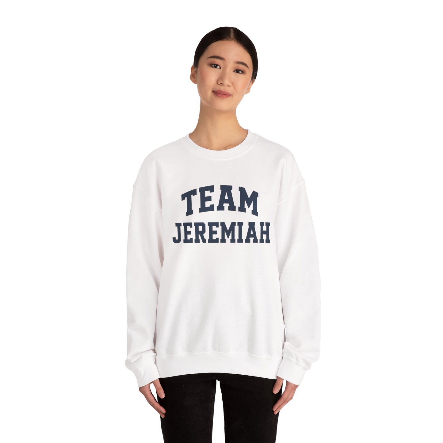Team Jeremiah Crewneck Sweatshirt - Varsity Style Statement Design
