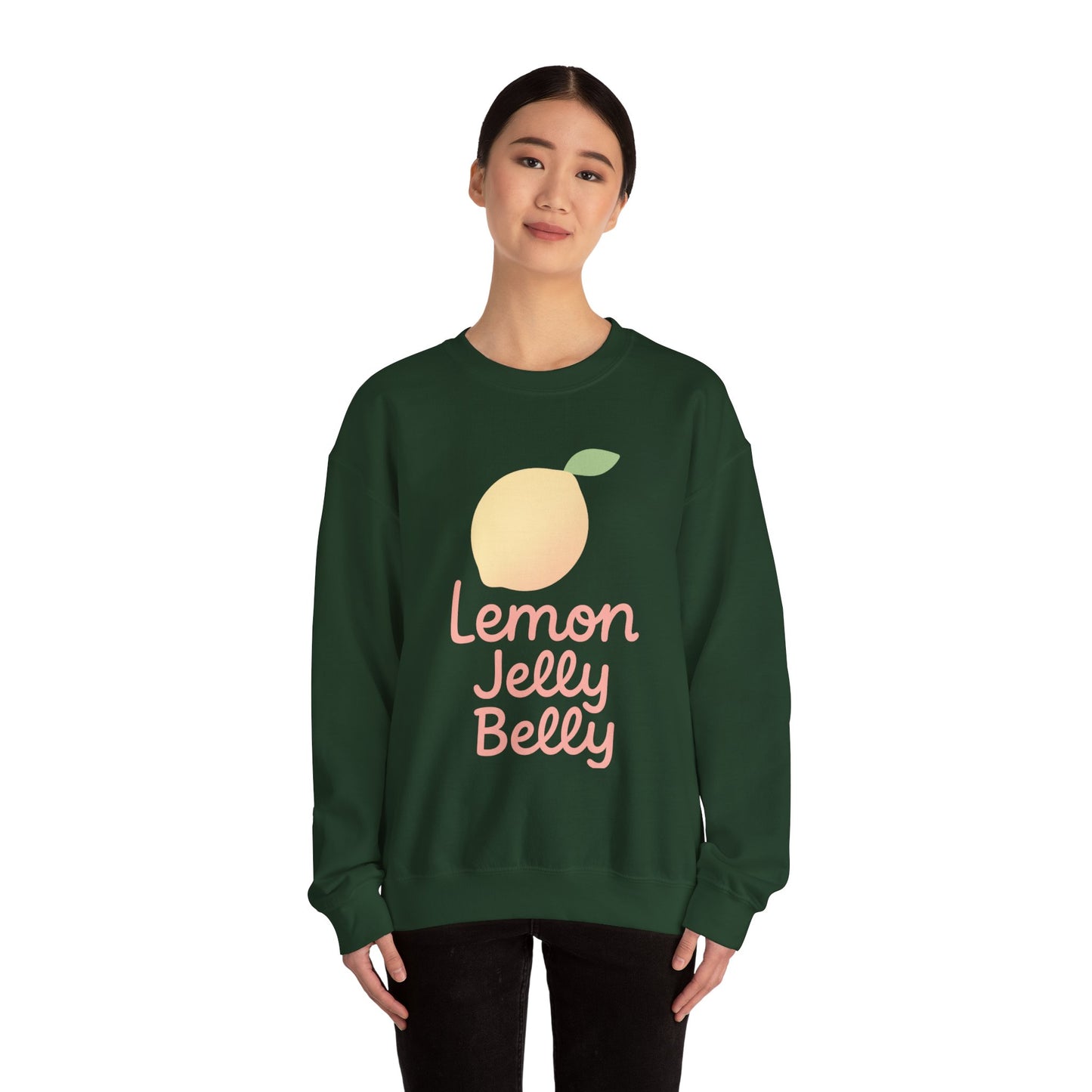 Crewneck Sweatshirt Lemon Jelly Belly Fun Pastel Design