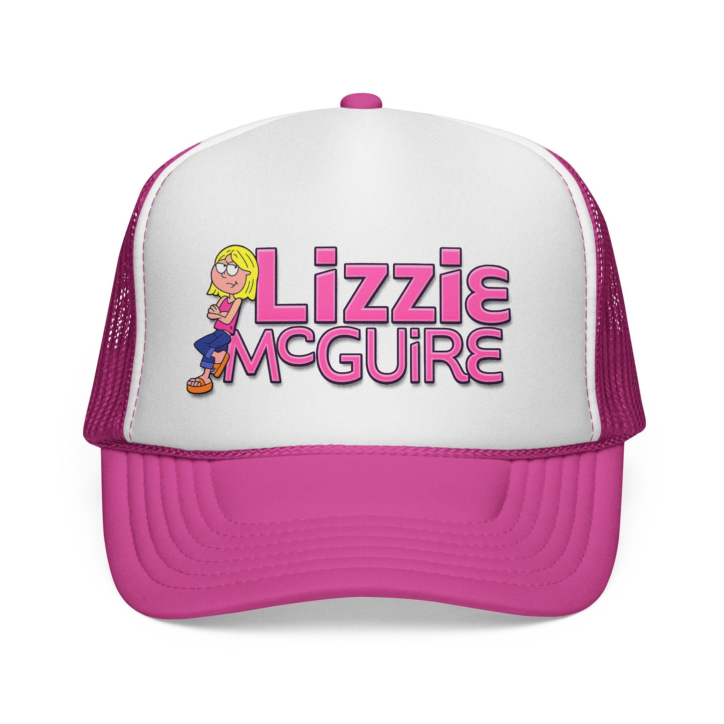 Lizzie McGuire Logo Trucker Hat — Retro 2000s Kids TV Cap