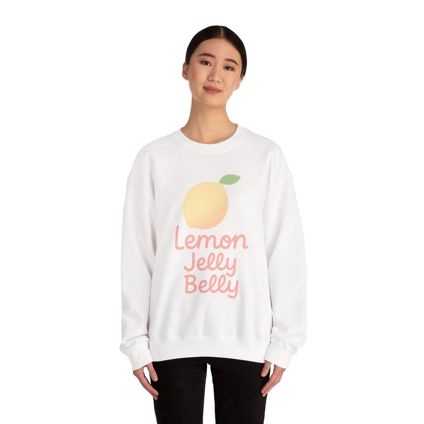 Crewneck Sweatshirt Lemon Jelly Belly Fun Pastel Design