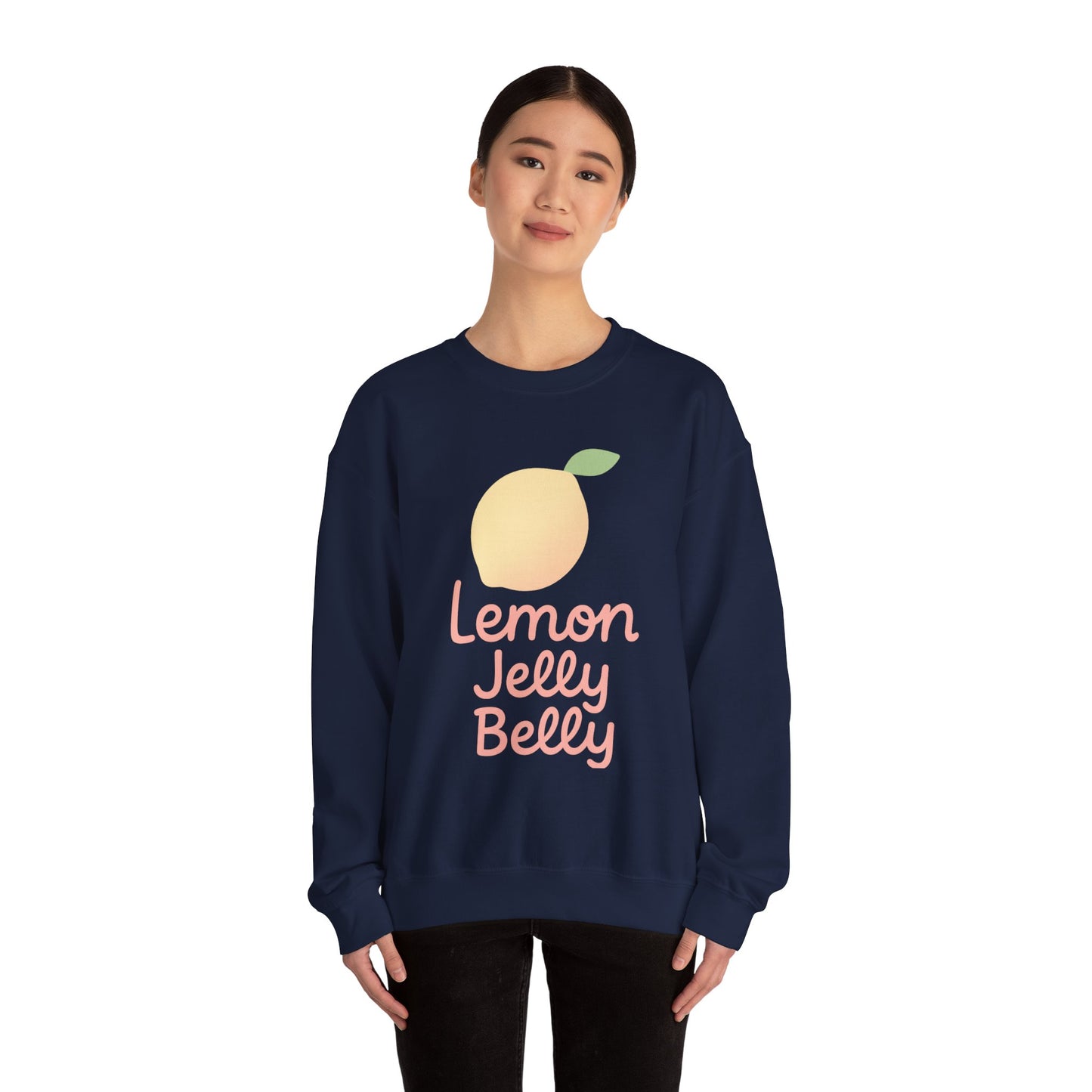 Crewneck Sweatshirt Lemon Jelly Belly Fun Pastel Design