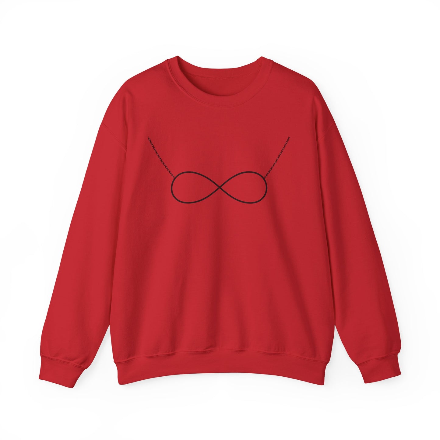 Infinity Necklace Crewneck Sweatshirt - Minimalist Romantic Design