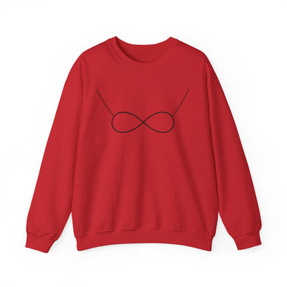 Infinity Necklace Crewneck Sweatshirt - Minimalist Romantic Design
