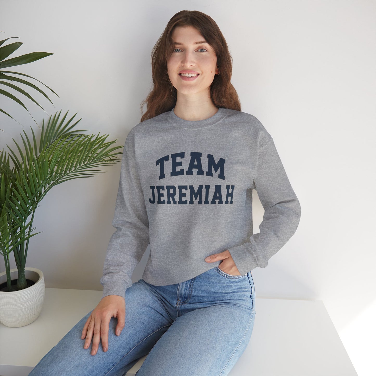 Team Jeremiah Crewneck Sweatshirt - Varsity Style Statement Design