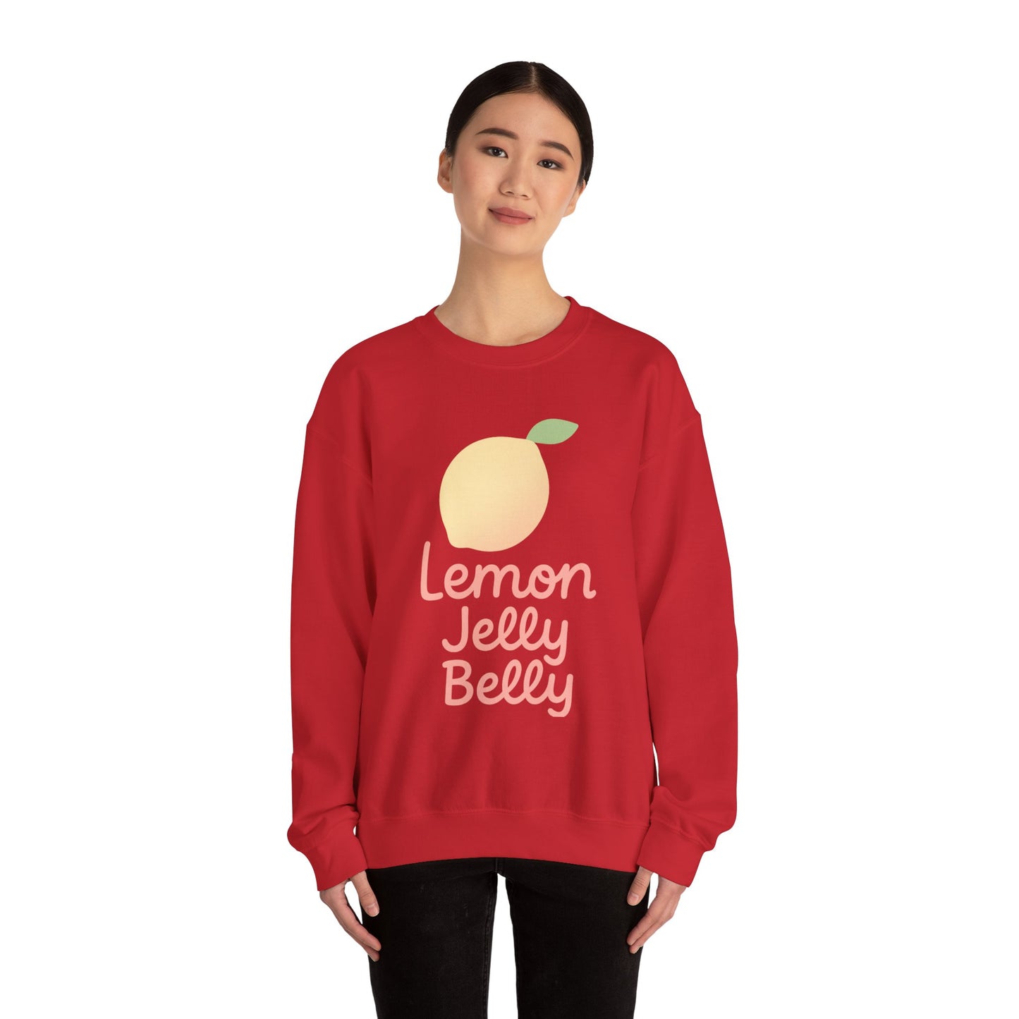 Crewneck Sweatshirt Lemon Jelly Belly Fun Pastel Design