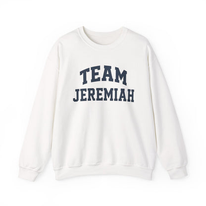 Team Jeremiah Crewneck Sweatshirt - Varsity Style Statement Design