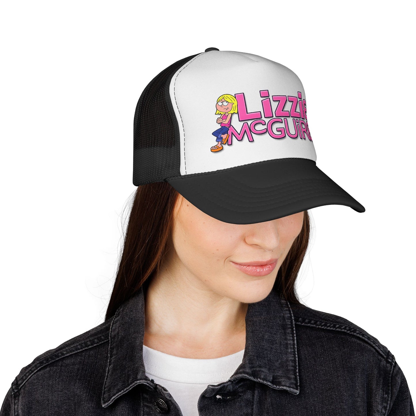 Lizzie McGuire Logo Trucker Hat — Retro 2000s Kids TV Cap