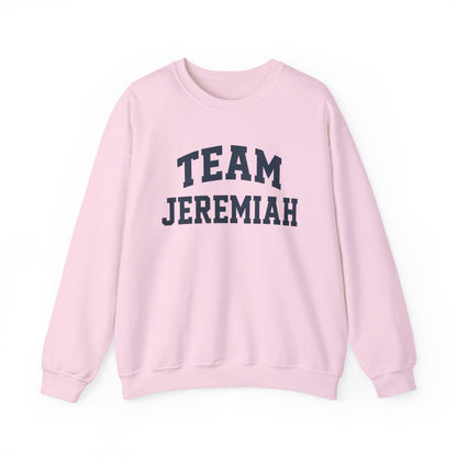 Team Jeremiah Crewneck Sweatshirt - Varsity Style Statement Design