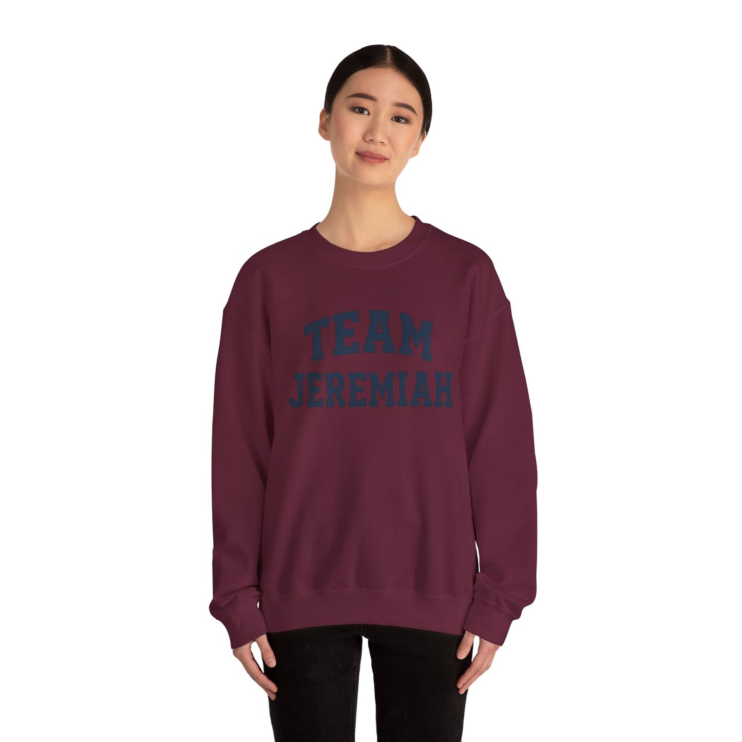Team Jeremiah Crewneck Sweatshirt - Varsity Style Statement Design