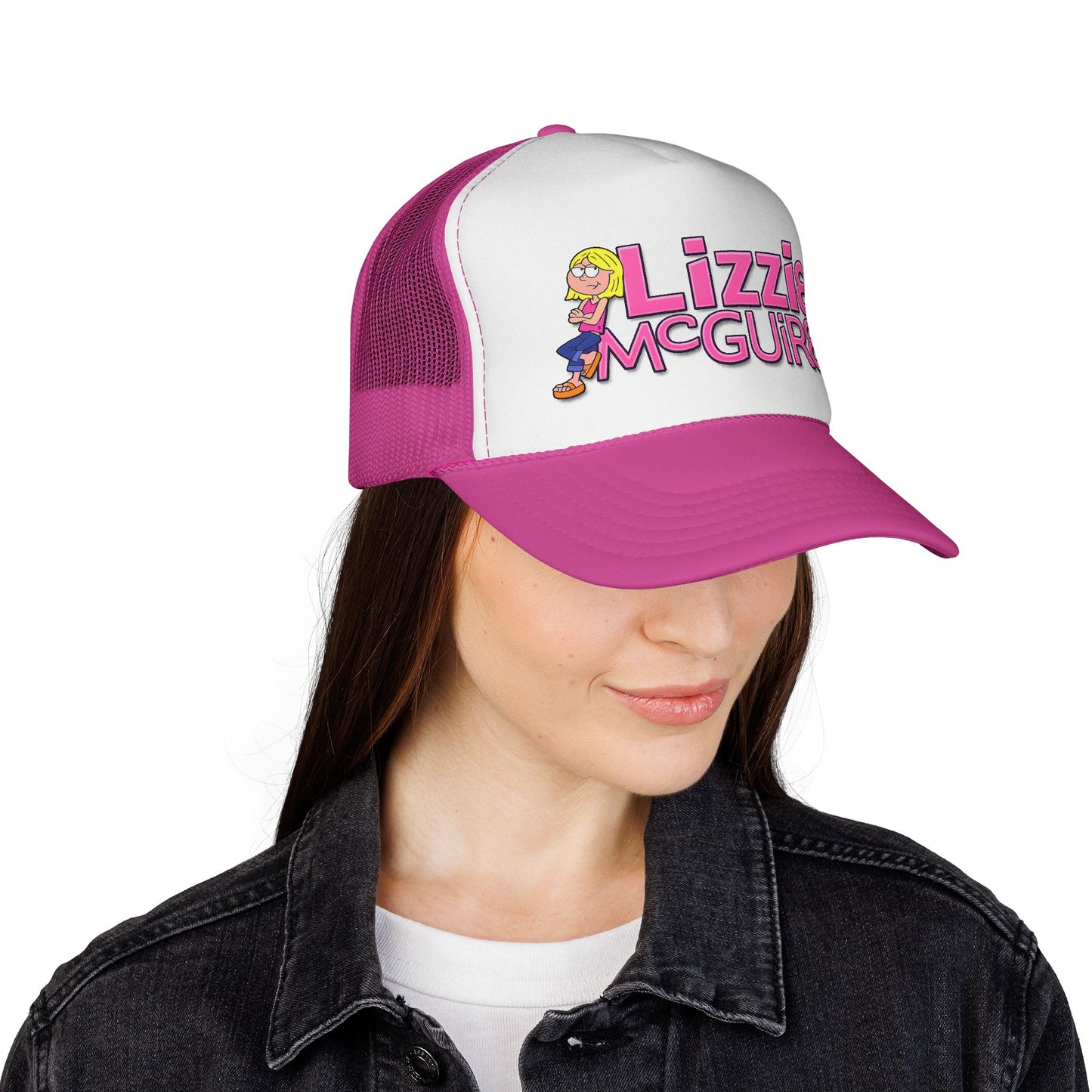 Lizzie McGuire Logo Trucker Hat — Retro 2000s Kids TV Cap