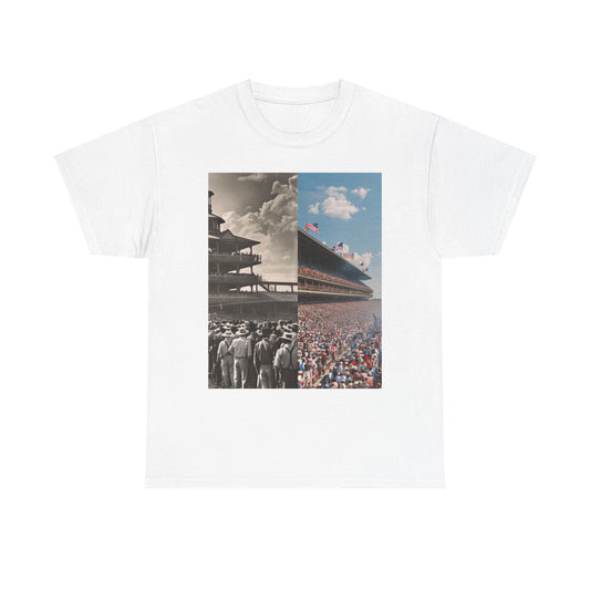 IndyCar Tee - Roaring Racecar at Indianapolis Motor Speedway