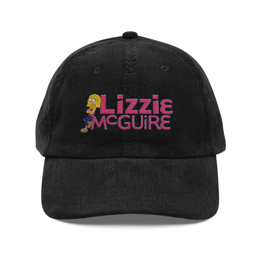 Lizzie McGuire Embroidered Corduroy Cap – Vintage 2000s Retro Hat