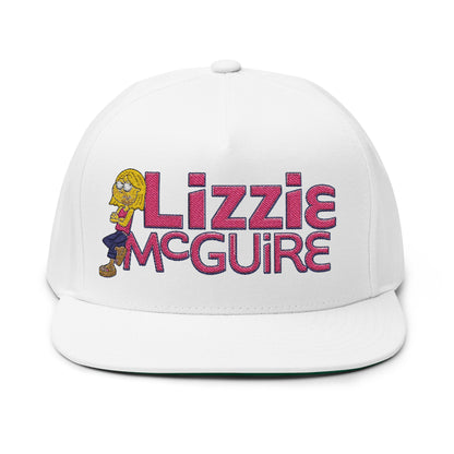 Lizzie McGuire Embroidered Flat Bill Cap — Retro 2000s TV Snapback