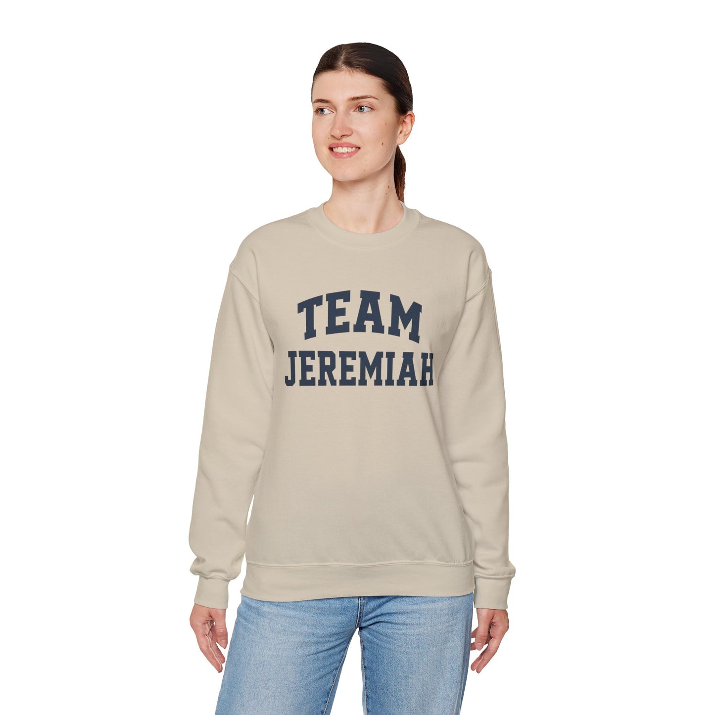 Team Jeremiah Crewneck Sweatshirt - Varsity Style Statement Design