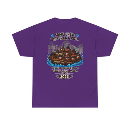Funny Theme Park T‑Shirt — "Hershey Squirts" Splash Ride Crew Tee (We Came, We Dropped, We Made a Splash)