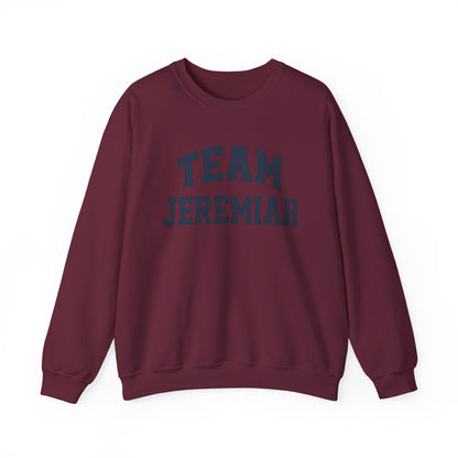 Team Jeremiah Crewneck Sweatshirt - Varsity Style Statement Design