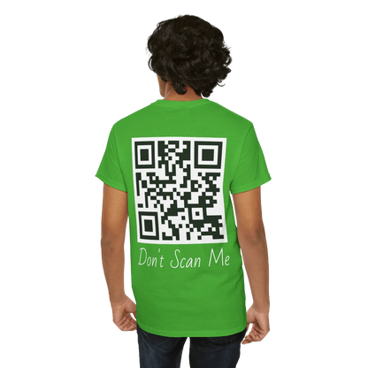 "Don’t Scan Me" QR Code Front & Back Shirt – Keep an Open Mind